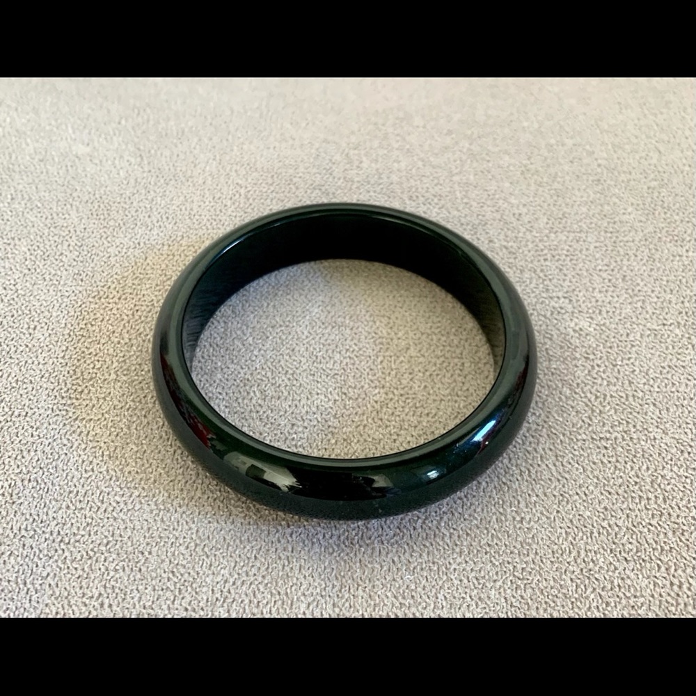 Bermese Black Jade Bangle Grade A